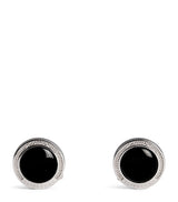 Harrods Tateossian Sterling Silver and Onyx Cufflinks- Buy online at McGrocer