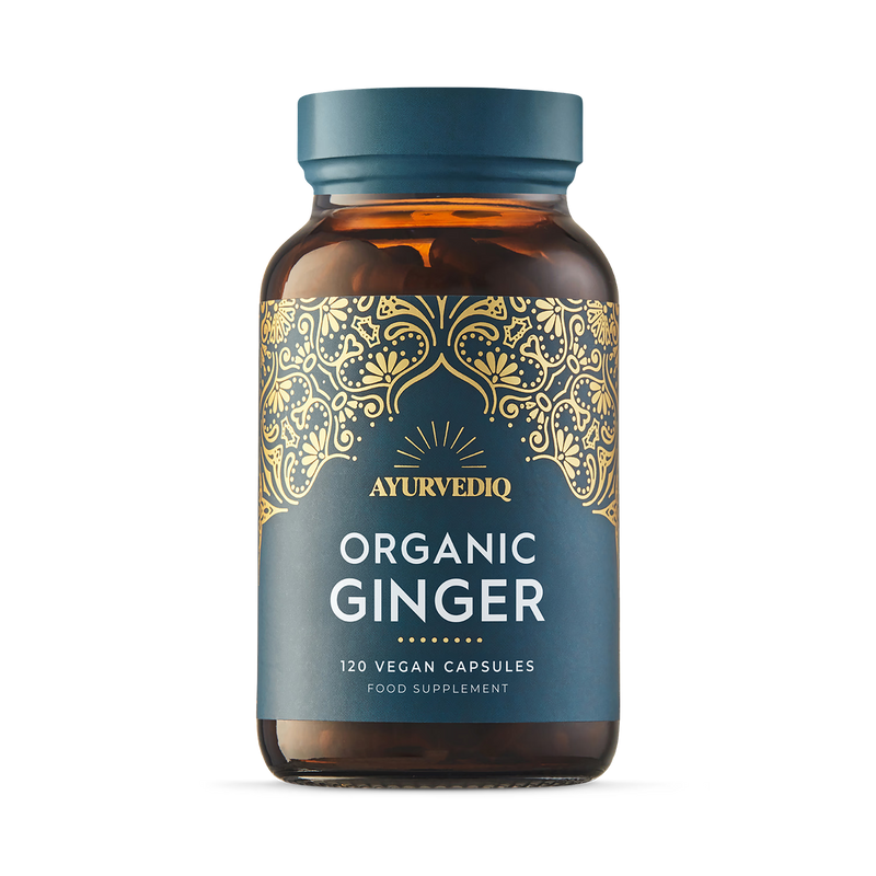 Ayurvediq organic ginger capsules 120 count (British brand)