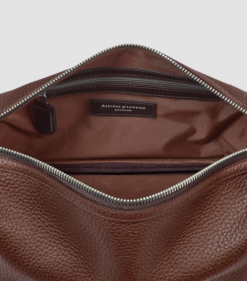 Aspinal of London Leather Reporter wash bag - British product