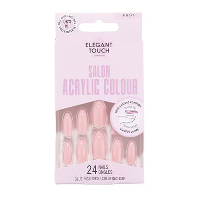 Superdrug Elegant Touch Acrylic Colour Rhubarb Ripple Artificial Nail Kit- Buy online at McGrocer