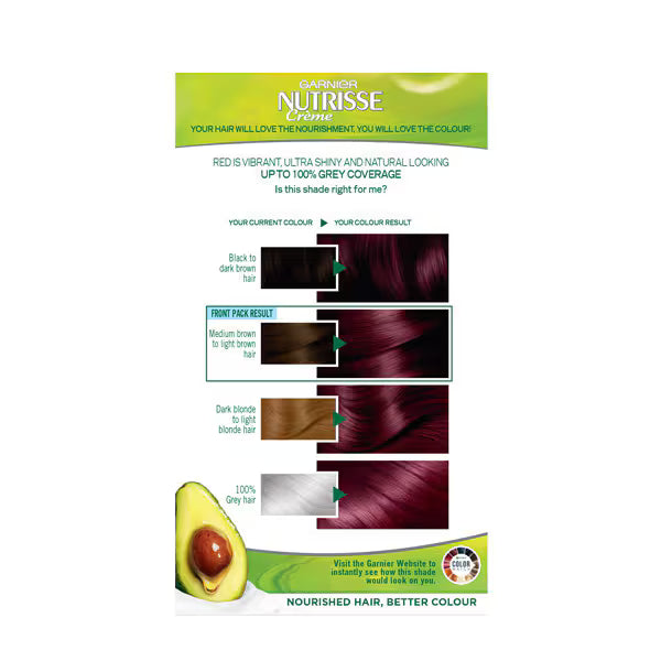 Garnier Nutrisse 4.6 Deep Red Hair Dye, UK version