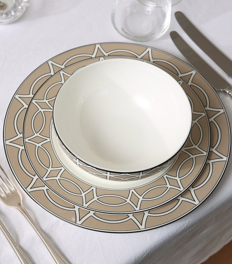 O.W. London set of 2 geometric print dessert plates 21cm, imported from the UK