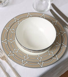 O.W. London set of 2 geometric print dessert plates 21cm, imported from the UK