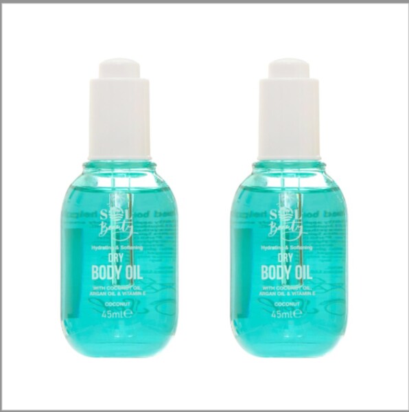 Sol Beauty dry body oil coconut scent moisturiser (British brand)