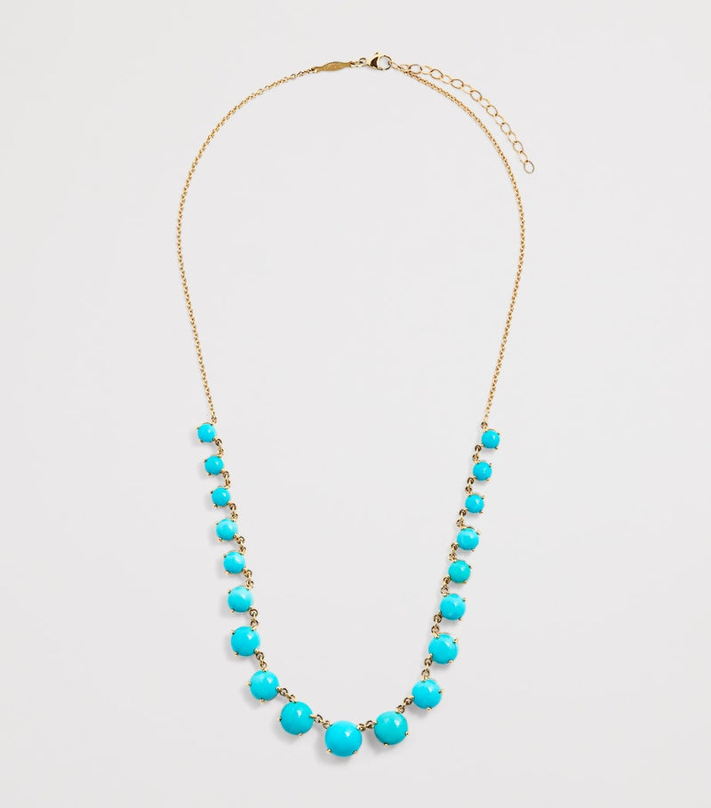 Jacquie Aiche Shaker necklace turquoise yellow gold - British product