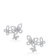 Harrods Graff White Gold and Diamond Butterfly Earrings- Buy online at McGrocer