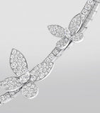 Graff white gold diamond butterfly necklace 43cm, UK version
