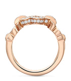 Boodles Blossom triple-motif ring rose gold diamonds - British product