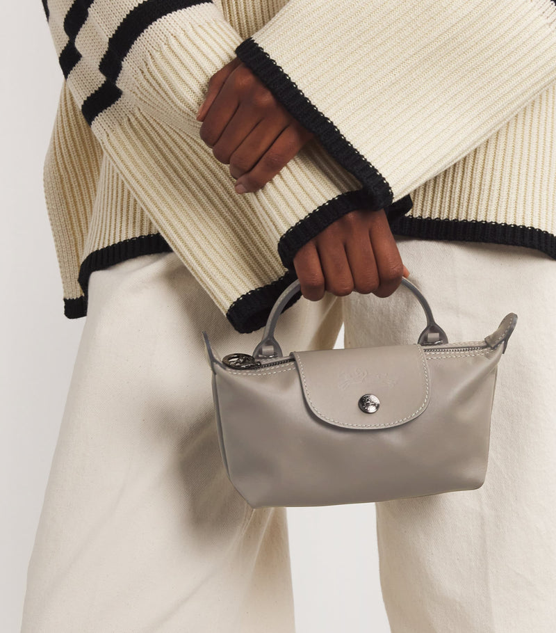 Longchamp Le Pliage Xtra extra-small leather pouch, imported from the UK