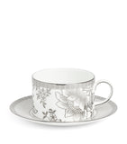 Wedgwood Silver Tonquin teacup and saucer (British brand)