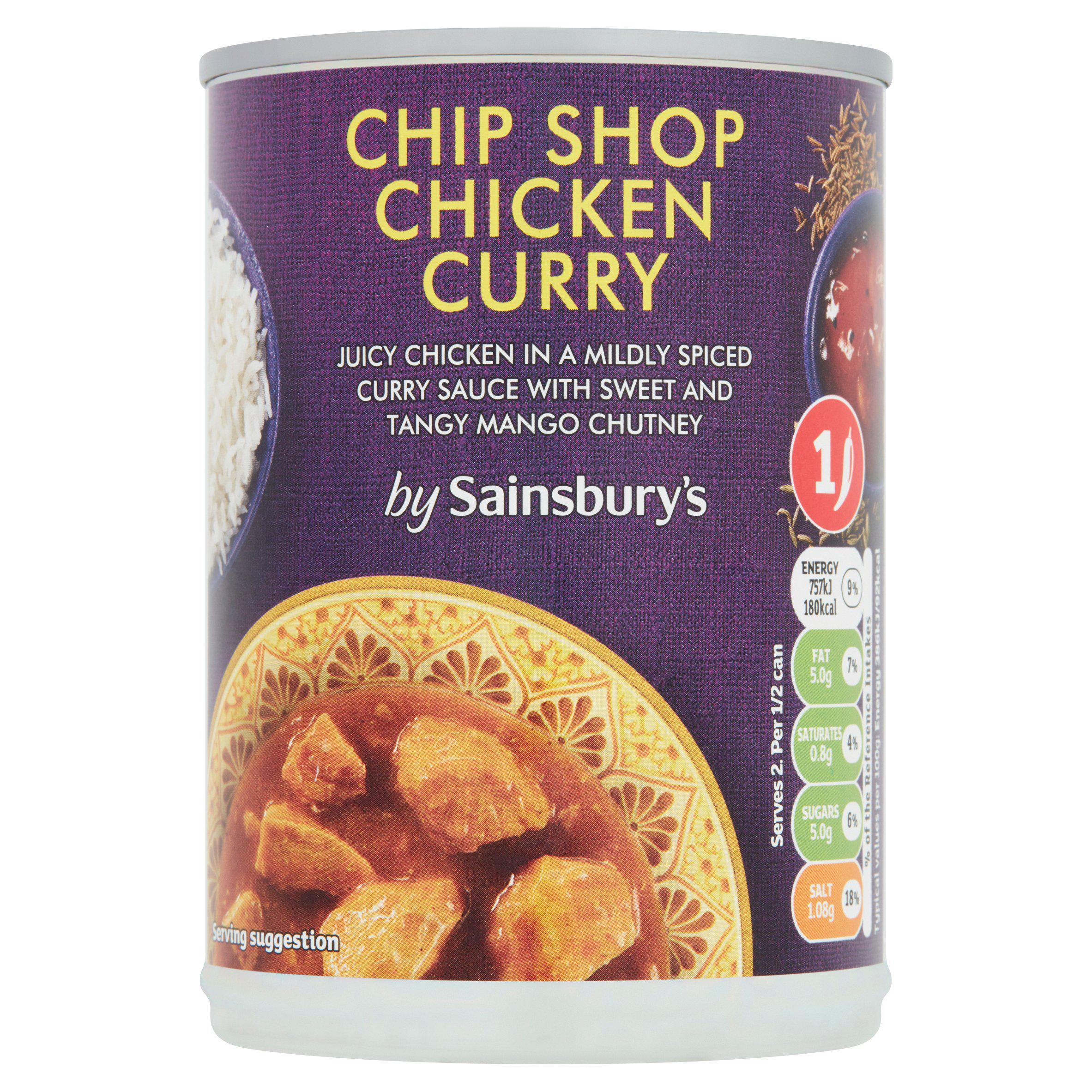 Sainsbury's Chip Shop Curry Sauce 392g Hot meat & meals Sainsburys   