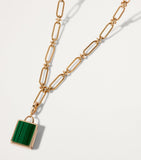 Annoushka Harrods yellow gold malachite charm locket 26mm (British brand)