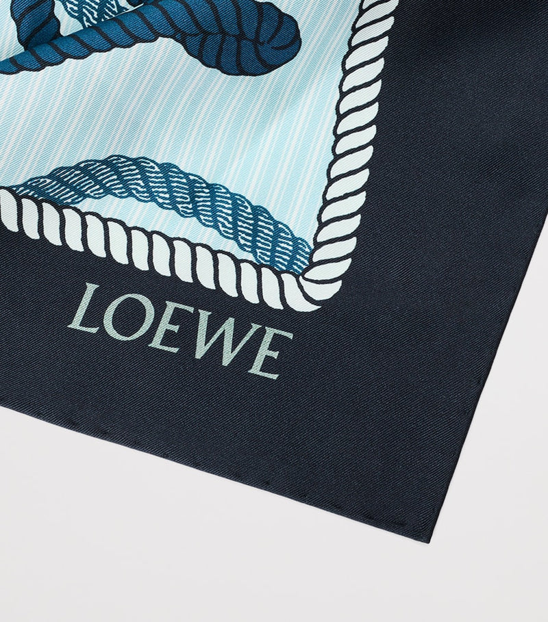 LOEWE silk twill scarf 90cm x 90cm, UK version