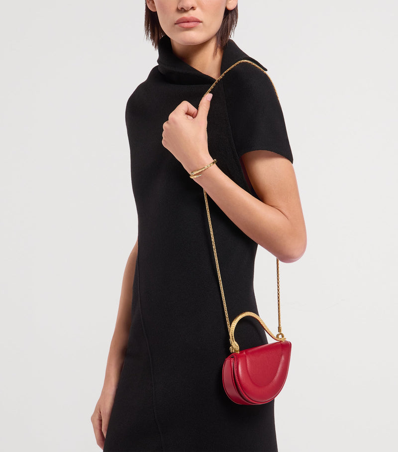Bvlgari Serpenti Cuoricino mini top-handle bag in Italian leather, imported from the UK