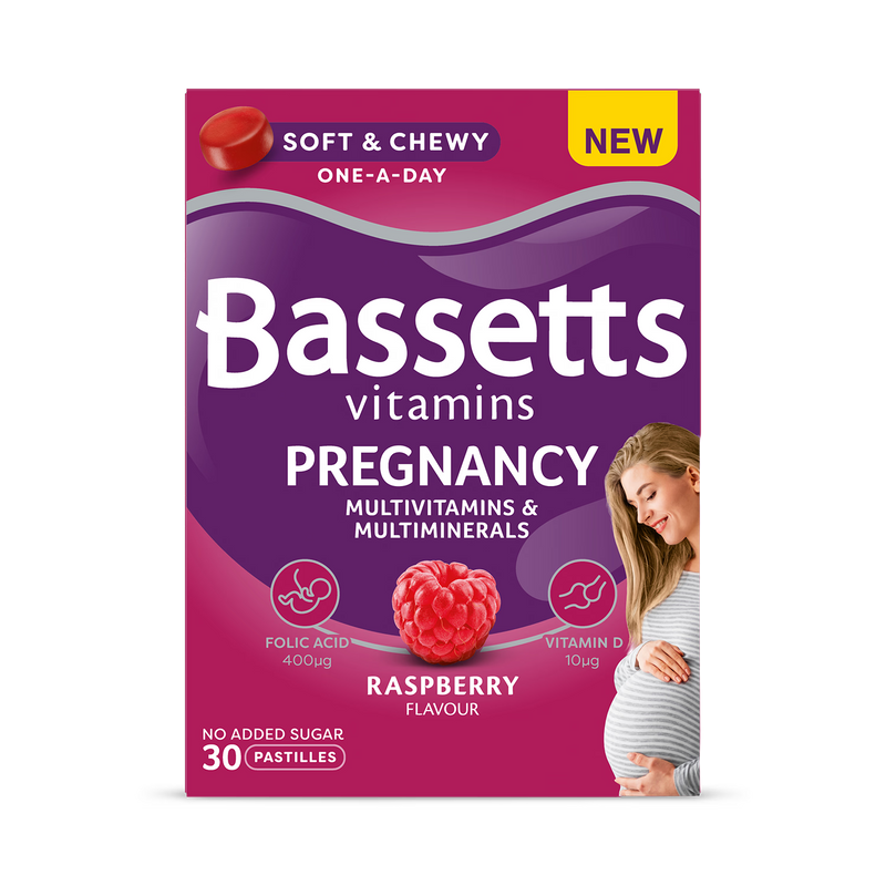Bassetts Pregnancy Multivitamins Raspberry 30 Pastilles - British product