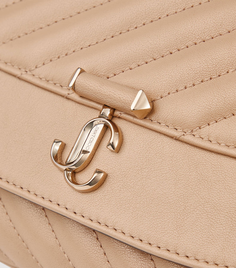 Jimmy Choo Curve quilted leather cross-body bag, imported from the UK