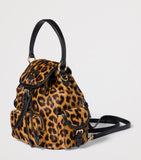 Miu Miu leopard calf hair backpack luxury accessory - British product
