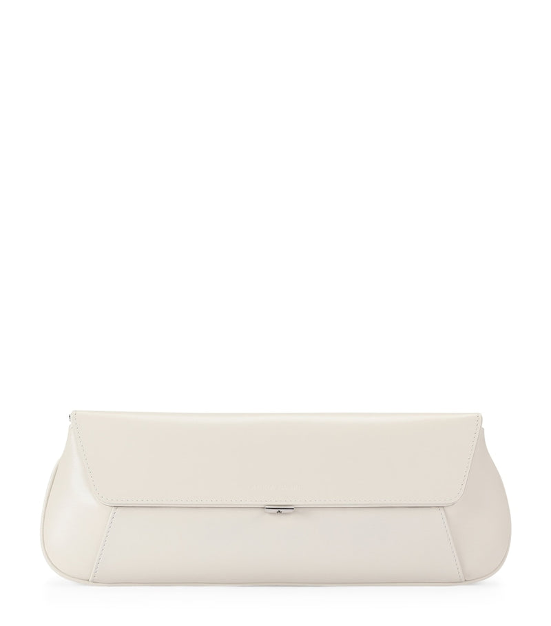 Amina Muaddi Ami clutch bag smooth leather - British product