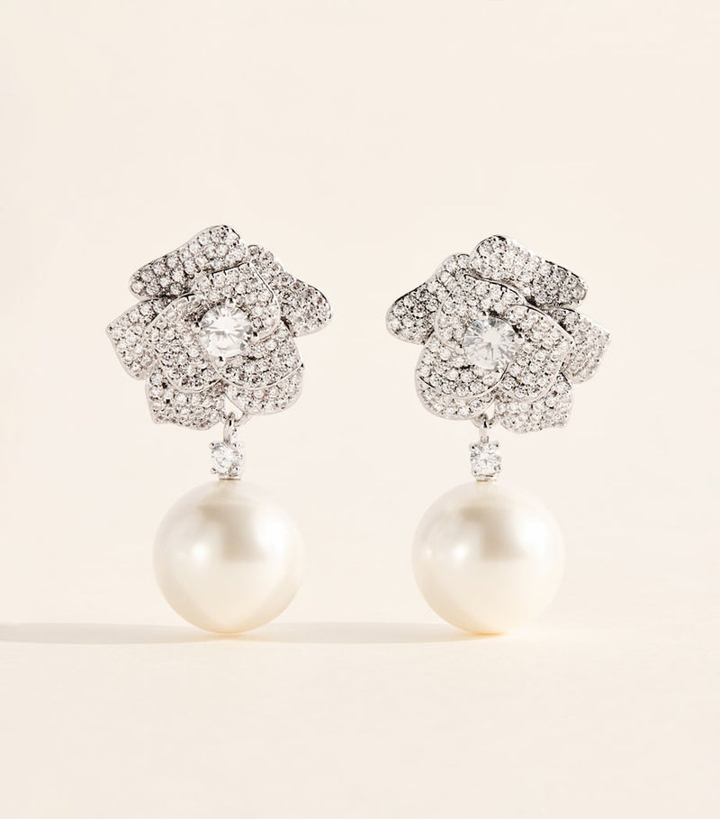 Self-Portrait mini flower embellished earrings, imported from the UK