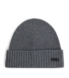 BOSS beanie virgin wool logo badge, imported from the UK