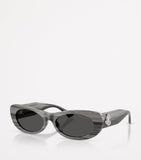 Jimmy Choo oval logo sunglasses grey acetate (British brand)