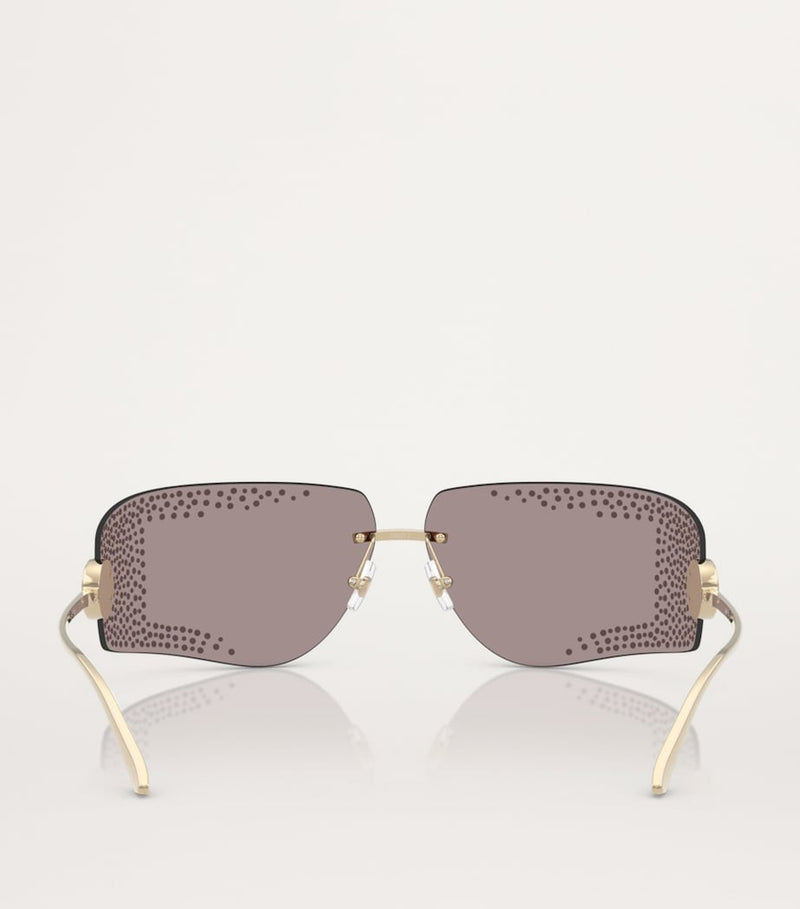 Jimmy Choo crystal embellished wire-frame sunglasses - British product