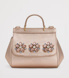 Dolce&Gabbana Kids Sicily handbag with crystal flowers, imported from the UK