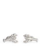 Babette Wasserman rhodium-plated lobster cufflinks H2.2cm x W1.2cm, imported from the UK