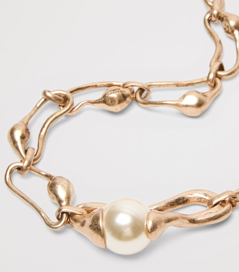 Weekend Max Mara faux pearl chain necklace (British brand)