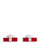 Deakin & Francis sterling silver spinel cufflinks 2.4cm - British product