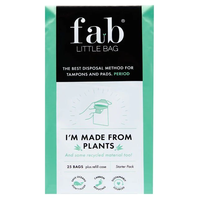 FabLittleBag Sustainably Sourced Bags for Tampons and Pads Starter Pack 25 per pack