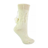 Superdrug Sock Snob Ladies Alpaca Wool Slipper Bed Socks With Pom Pom- Buy online at McGrocer