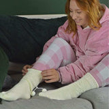 Sock Snob Ladies Alpaca Wool Slipper Bed Socks With Pom Pom