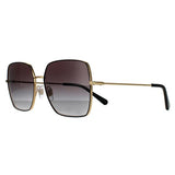 Dolce & Gabbana DG2242 schwarzgoldene grau-verlaufende Sonnenbrille, importiert aus Großbritannien