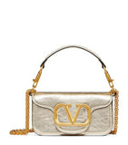 Valentino Garavani small leather Locò shoulder bag, imported from the UK