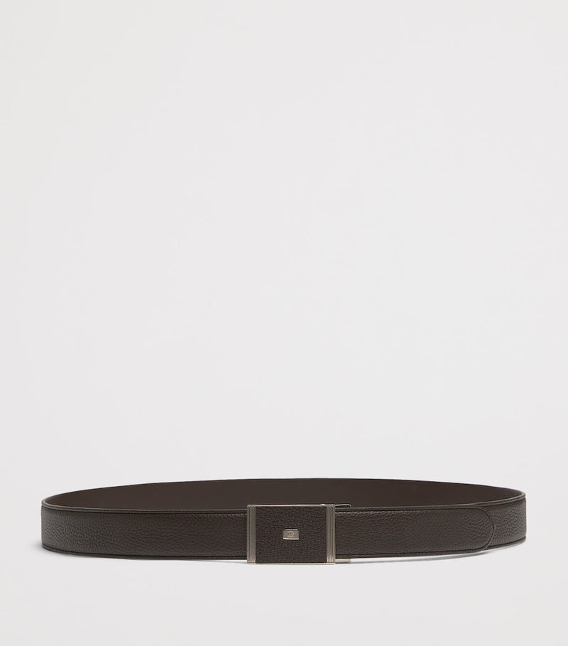 Dunhill grained leather belt (British brand)