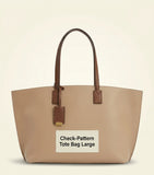 Burberry medium check tote bag with leather charm - British product
