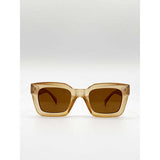 SVNX oversized square sunglasses matte honey (British brand)
