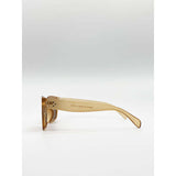 SVNX oversized square sunglasses matte honey (British brand)