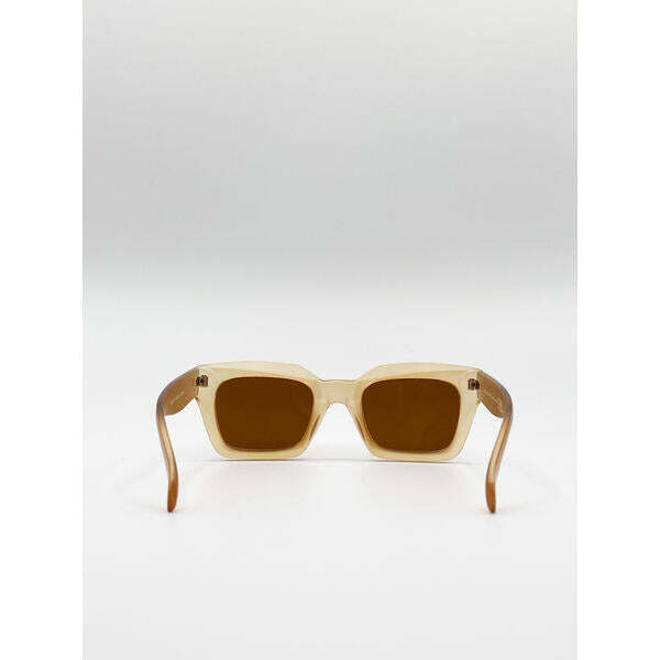 SVNX oversized square sunglasses matte honey (British brand)