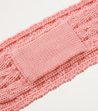 Miki House bear-embroidered cable-knit scarf - British product