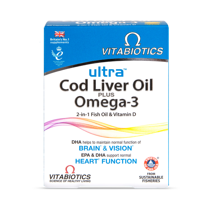 Vitabiotics Ultra Cod Liver Oil Capsules 60 (British brand)