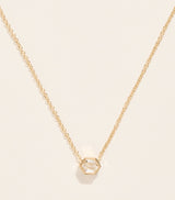 Harrods Azlee Yellow Gold and Hexagon Diamond Trace Necklace- Buy online at McGrocer