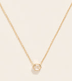 Azlee Trace Necklace yellow gold diamond 18kt, UK version