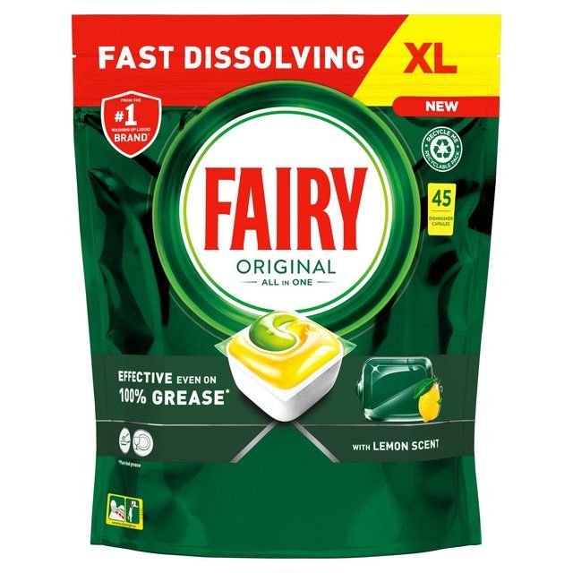 Fairy All In One Lemon Dishwasher Tablets 45 per pack