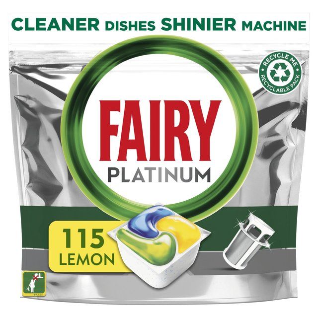 Fairy Automatic Dishwasher Tablets Platinum Lemon 115 per pack