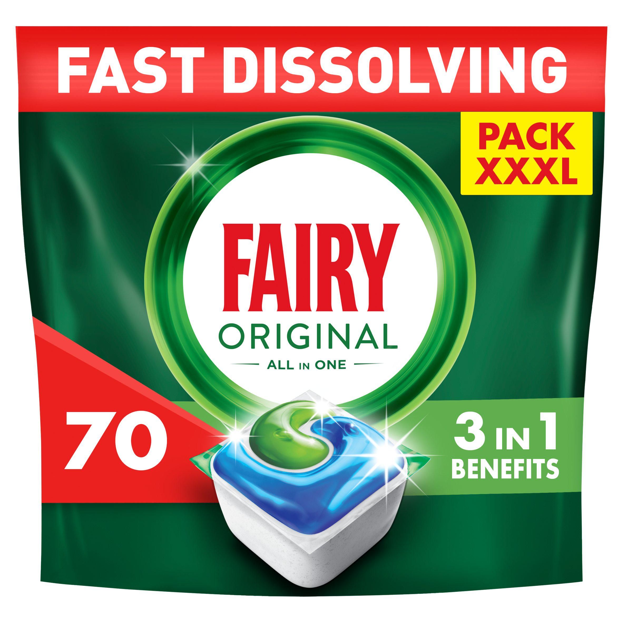 Fairy Original All In One Regular Dishwasher Tablets x70