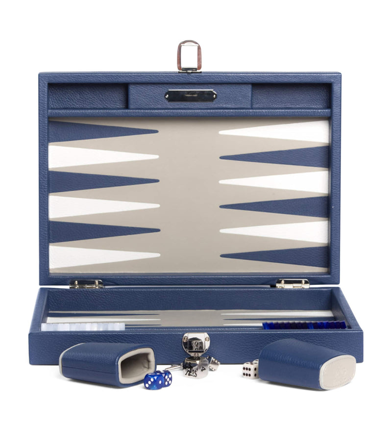 Hector Saxe leather backgammon set, UK version