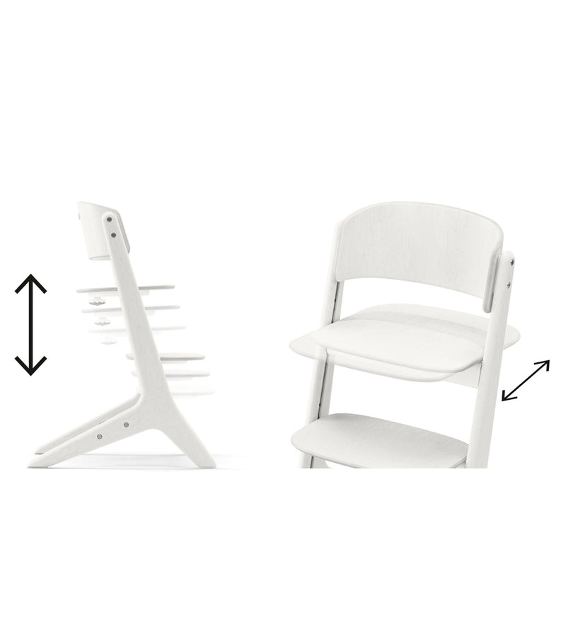 Cybex LEMO White Wood Highchair 3-in-1 Set (British brand)