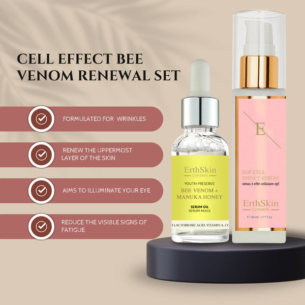 ErthSkin Nourish Revive Serum Set 30ml 60ml - British product